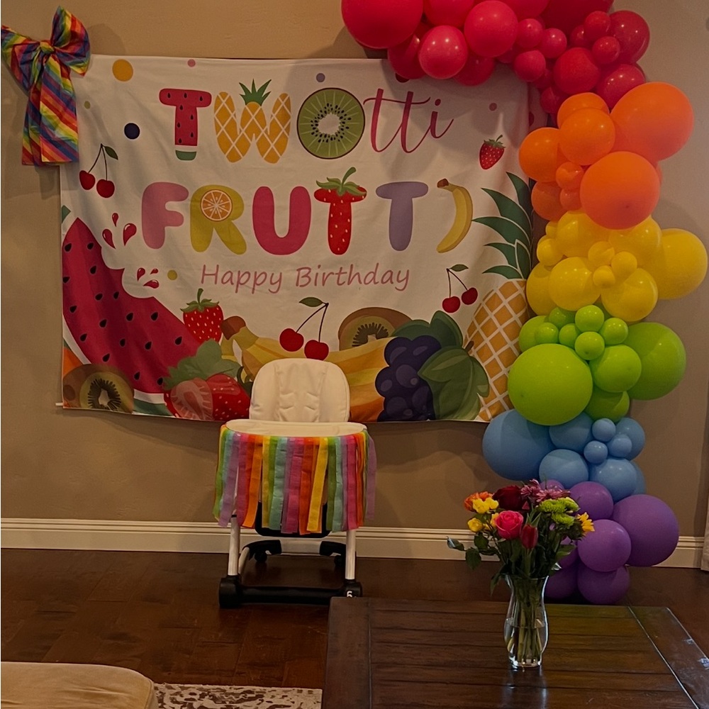 Vibrant Two-tti Frutti Birthday decorations